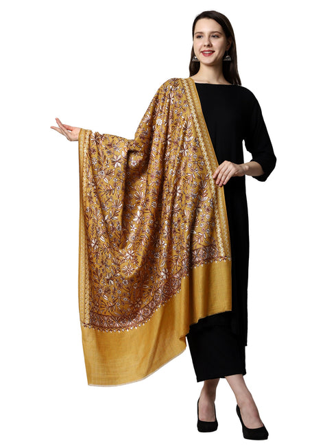 Women's Aari Embroidery Wool Shawl